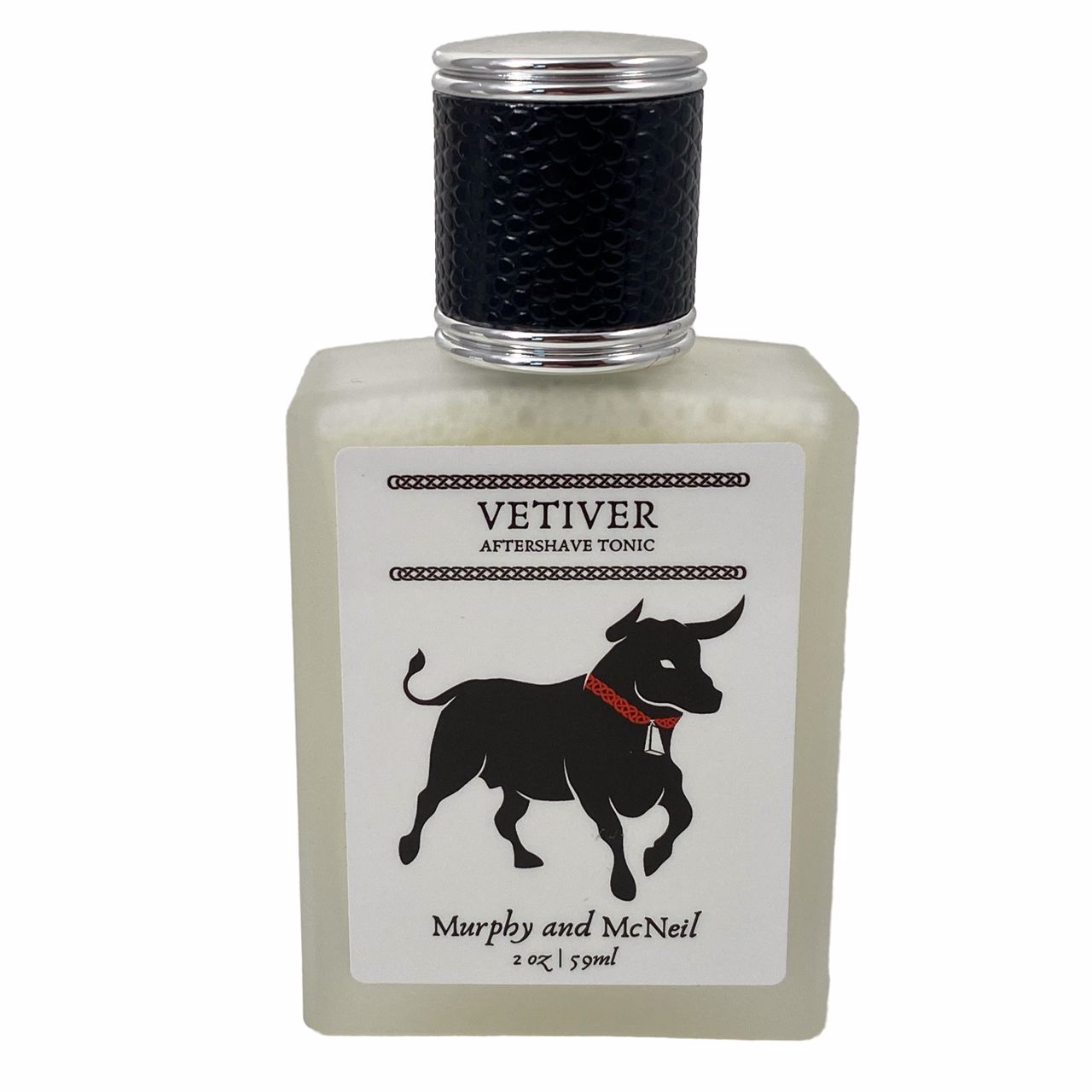 Bull and Bell Series Vetiver Aftershave Tonic by Murphy and McNeil in a sleek 59 ml bottle, showcasing its earthy vetiver scent.