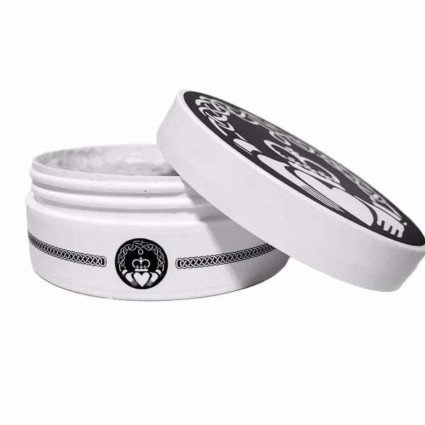 Claddagh Shaving Soap by Murphy and McNeil, featuring elegant packaging and a rich lathering formula for a luxurious shaving experience.