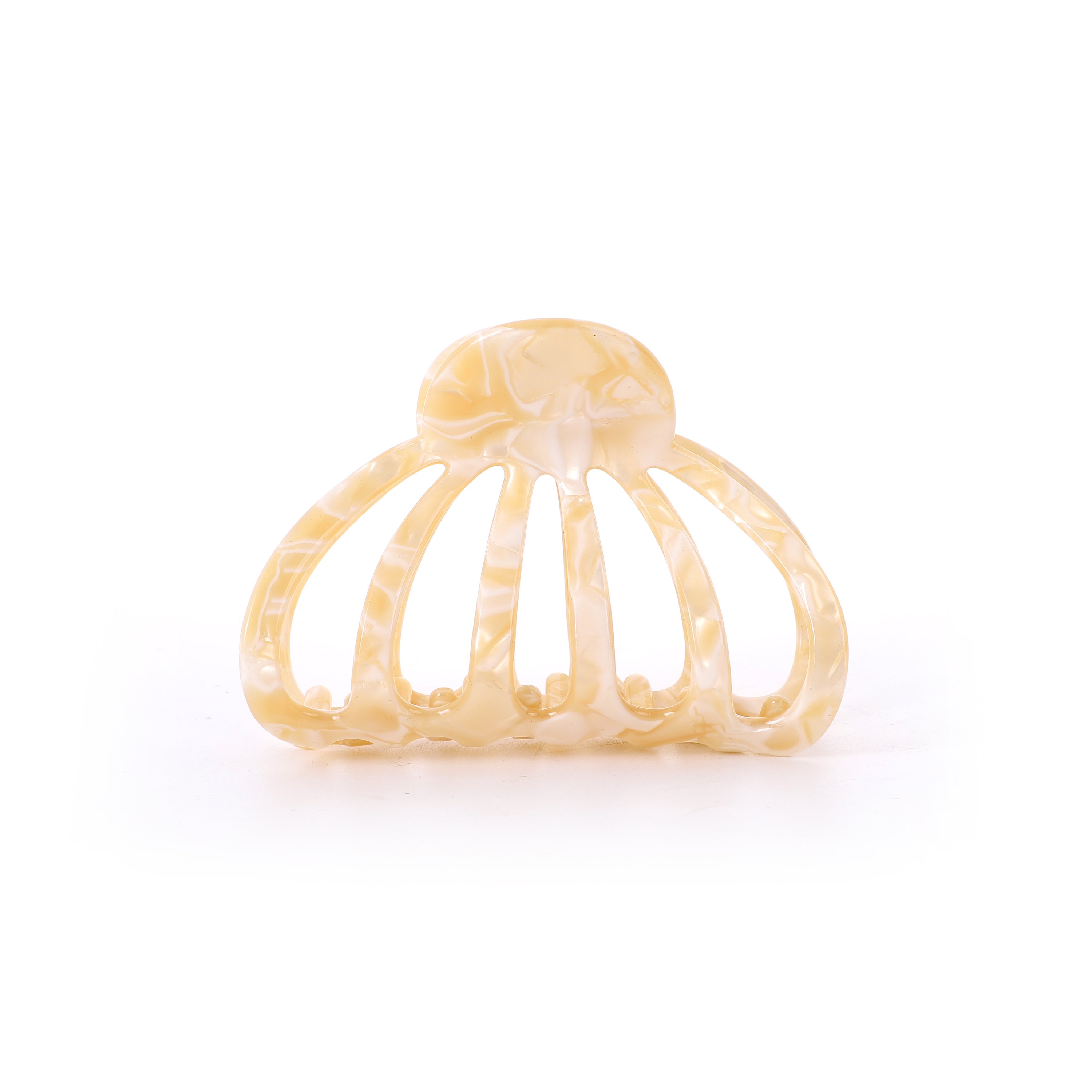 A large essential jaw clip made of eco-friendly acetate, perfect for securing hair in stylish updos and everyday hairstyles.