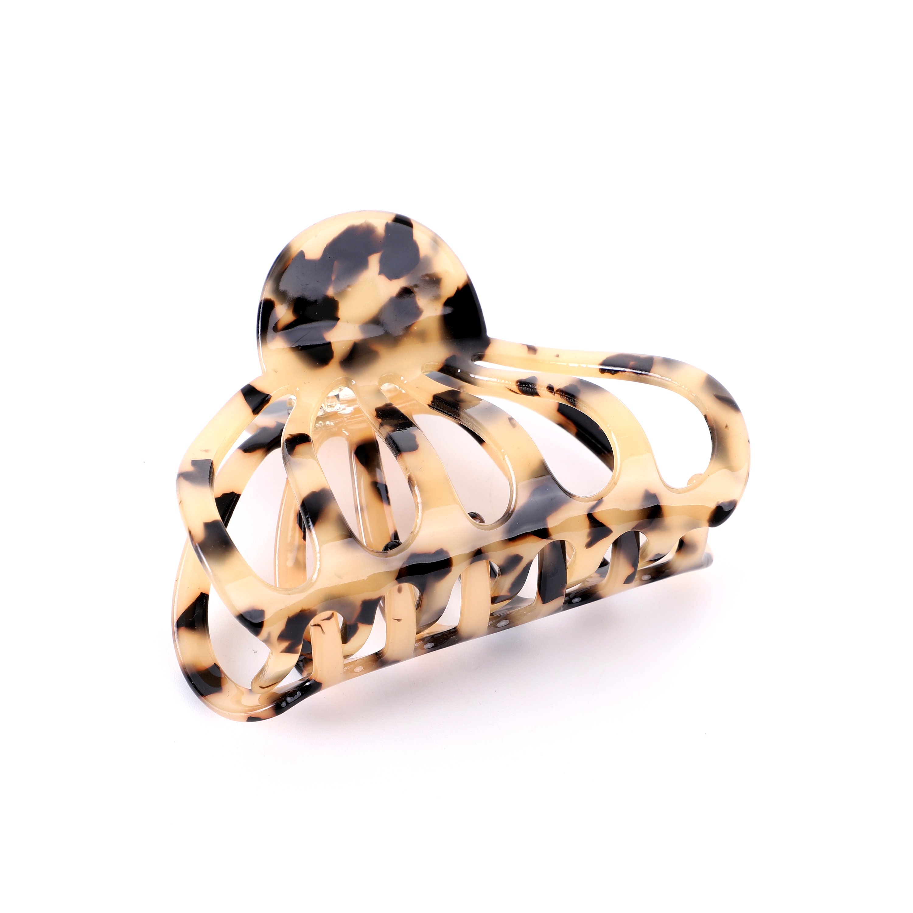 A large essential jaw clip made of eco-friendly acetate, perfect for securing hair in stylish updos and everyday hairstyles.