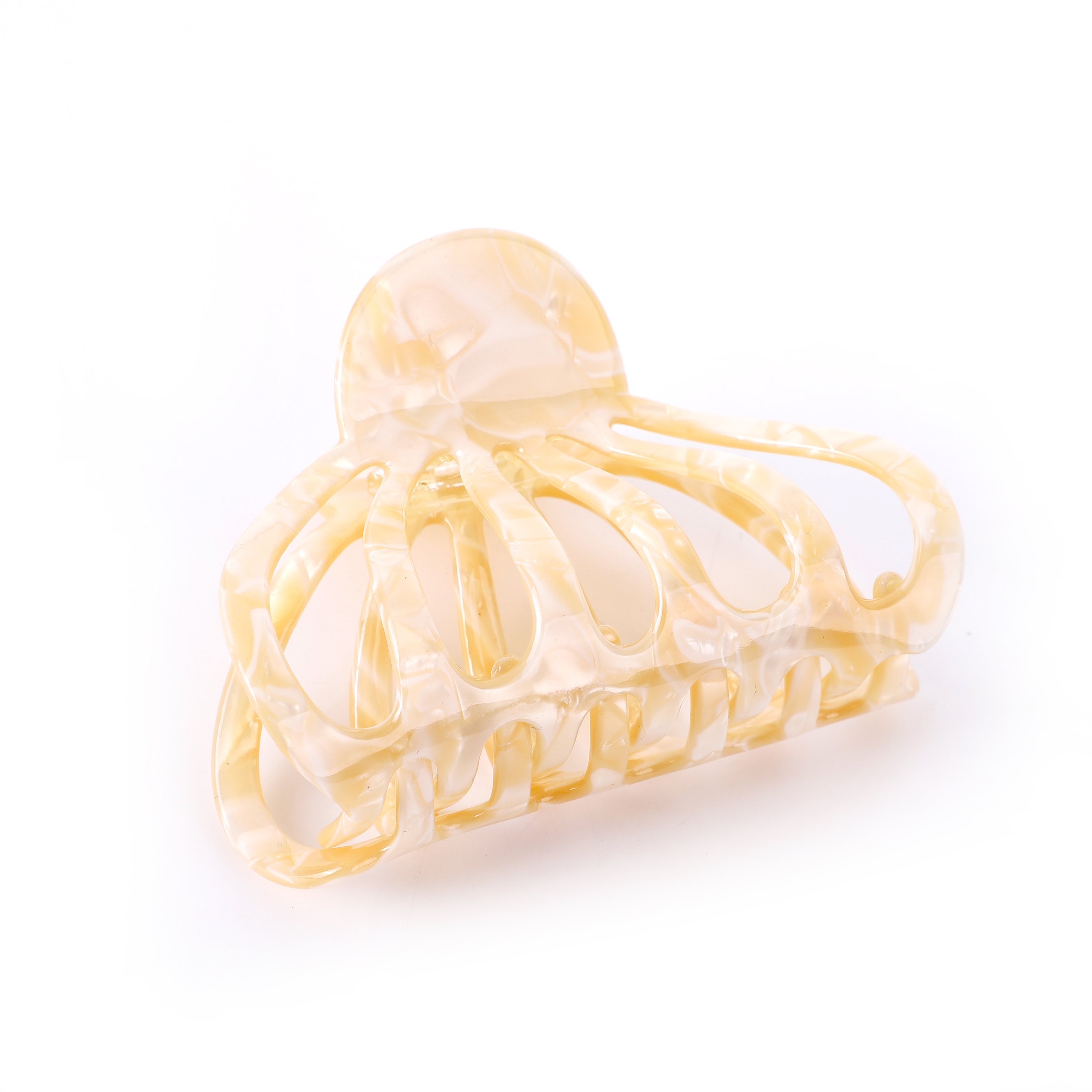 A large essential jaw clip made of eco-friendly acetate, perfect for securing hair in stylish updos and everyday hairstyles.