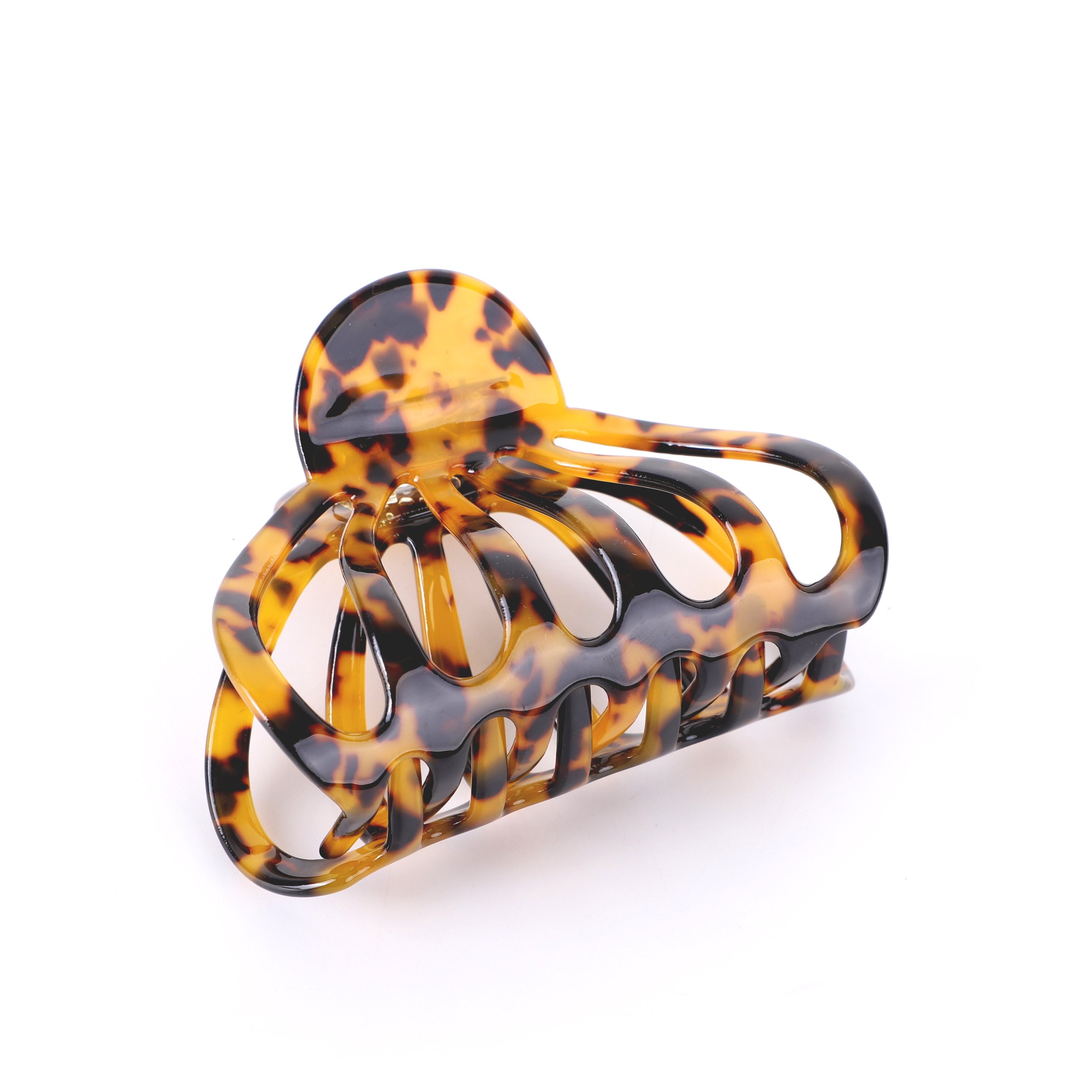 A large essential jaw clip made of eco-friendly acetate, perfect for securing hair in stylish updos and everyday hairstyles.