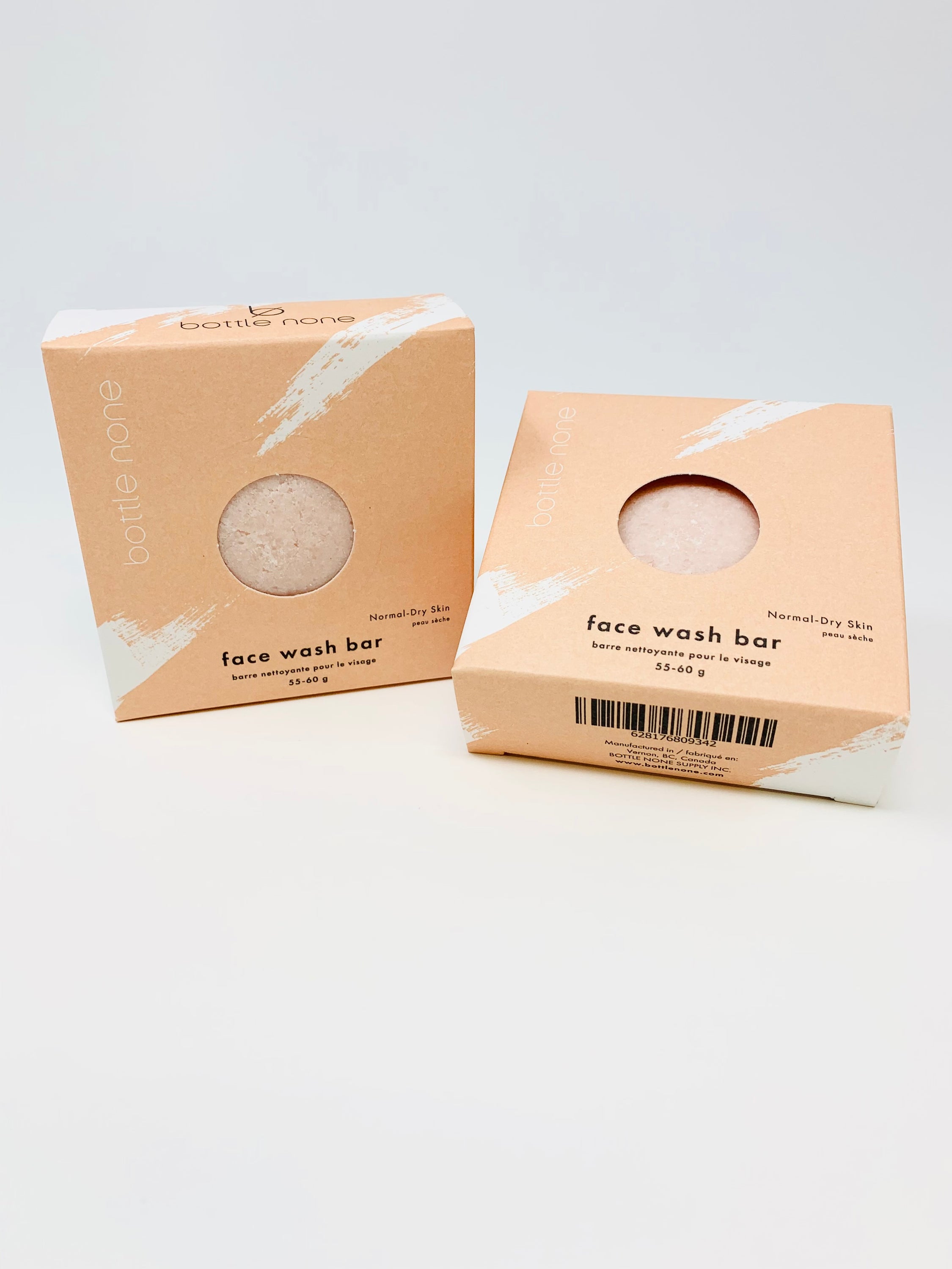 A close-up of a Face Wash Bar designed for normal to dry skin, showcasing its creamy texture and natural ingredients.