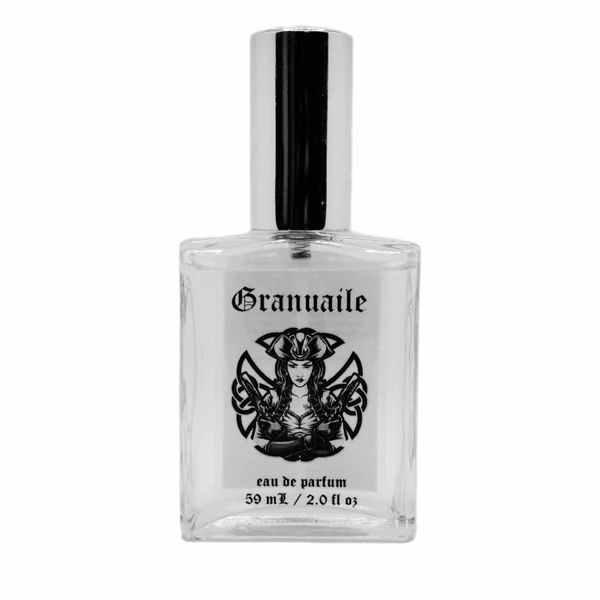 Granuaile Eau de Parfum bottle featuring a design inspired by the Irish pirate queen, with a dark and elegant aesthetic.