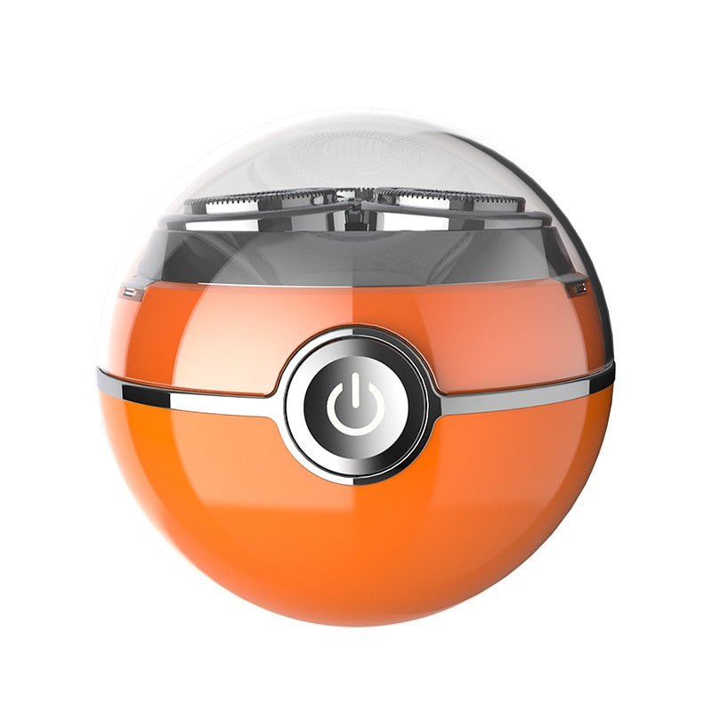 Mini Portable Rechargeable Electric Razor with five blades, USB charging cable, and waterproof design for easy cleaning.