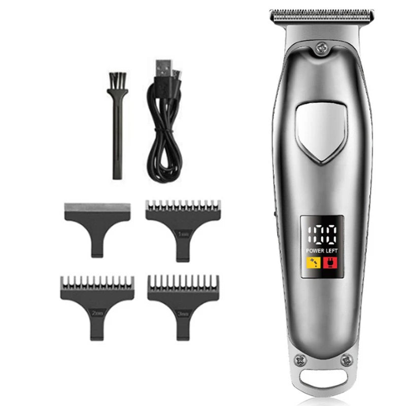 Multi-functional Men's Barber USB Charging Cordless Portable Trimmer with sleek design and ergonomic grip.