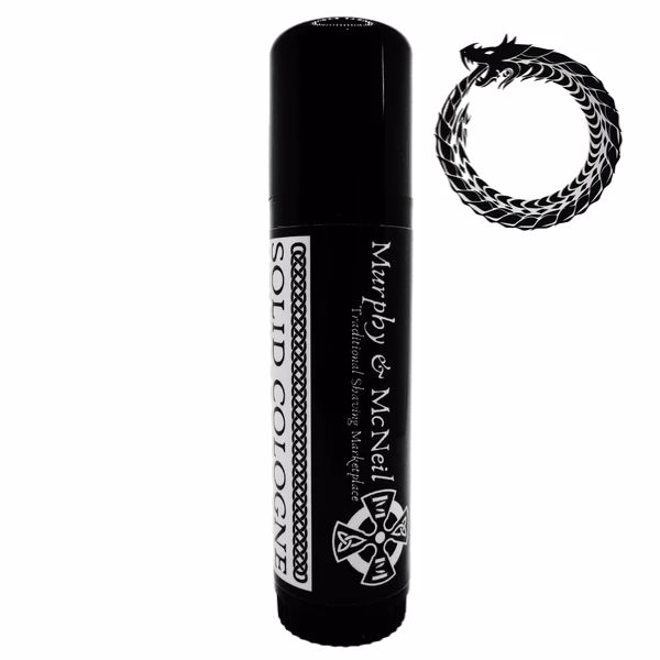 Ouroboros Solid Cologne by Murphy and McNeil, featuring a sleek container with a serpent design symbolizing infinity.