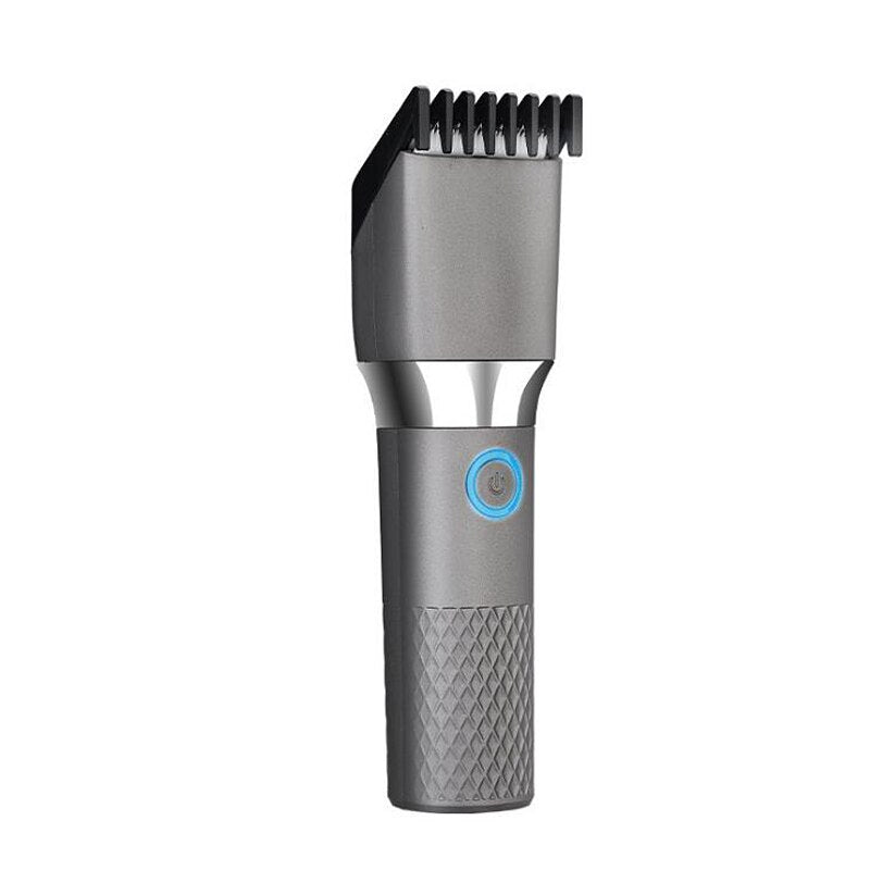 USB Two Speed Ceramic Hair Trimmer with adjustable length settings and nano ceramic cutter head, designed for professional barber use.