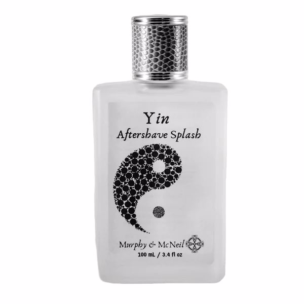 Yin Aftershave Splash by Murphy and McNeil in a sleek 100mL bottle, showcasing its elegant design and refreshing bamboo scent.