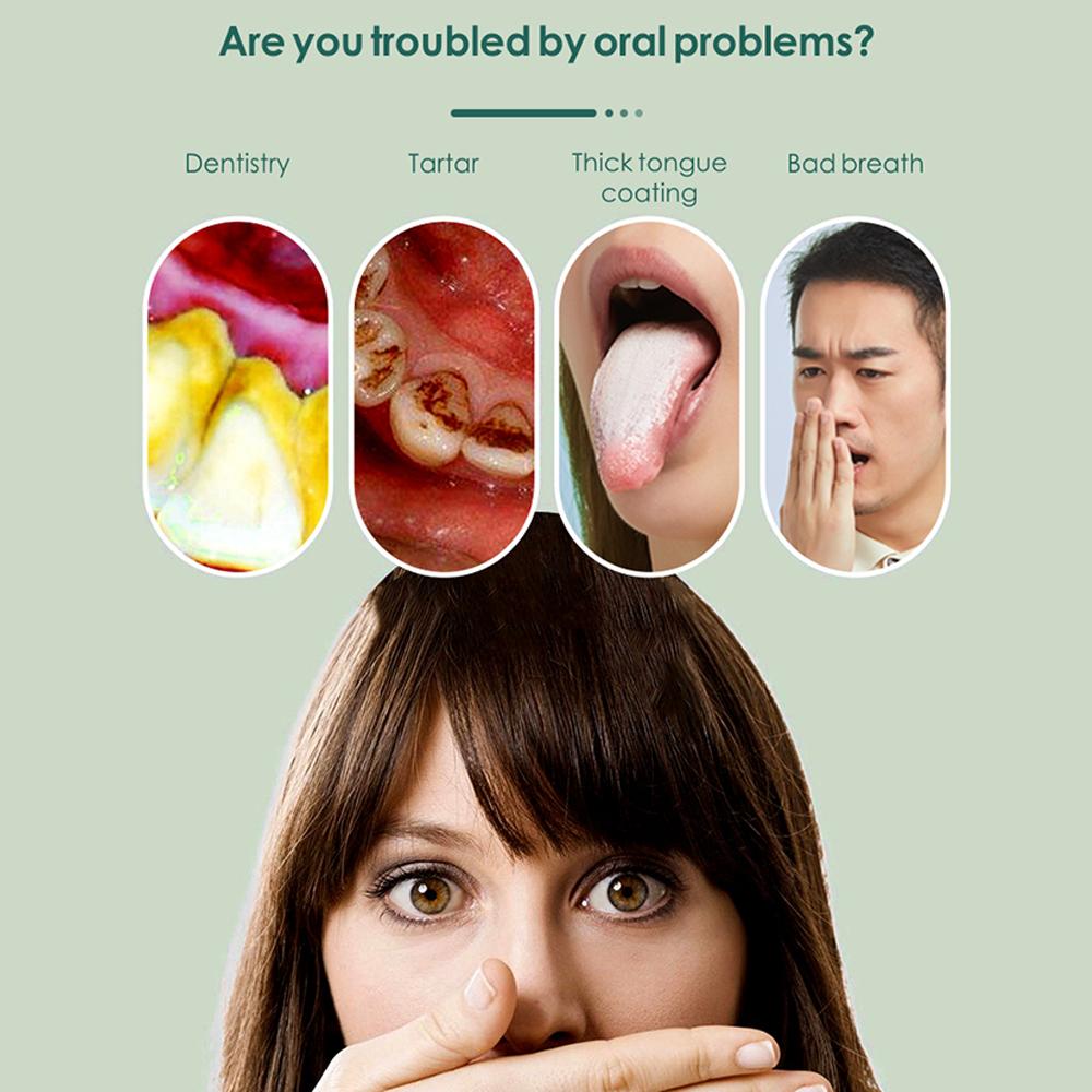 3 in 1 Dental Scaler with replaceable ultrasonic heads and USB charging cable, designed for effective tooth cleaning.