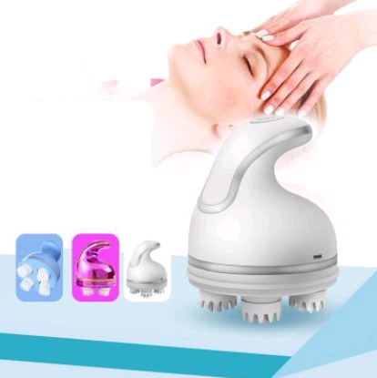3D Cervical Vertebra Massage Instrument Head Massager featuring ergonomic design and USB charging capability, made from eco-friendly materials.