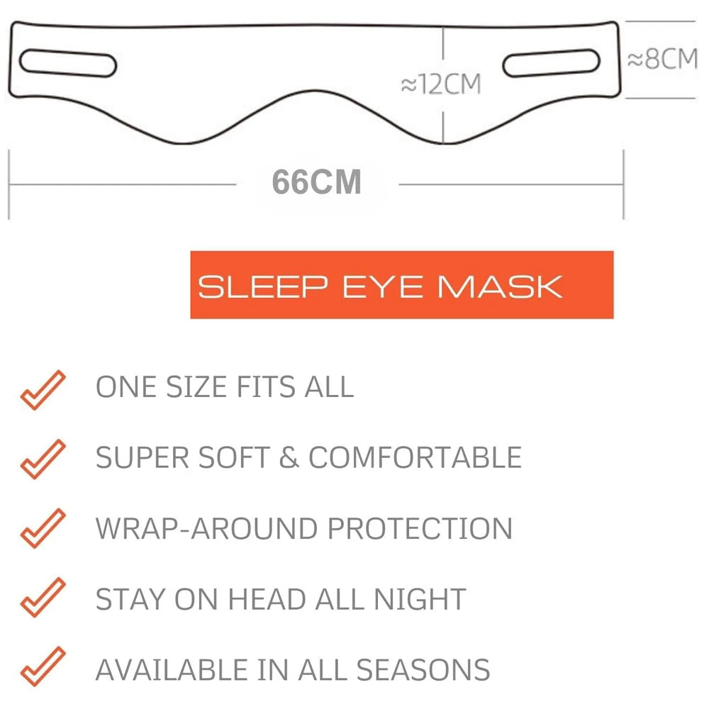 Adjustable Silk Sleep Mask in black, designed for total blackout, featuring an adjustable strap for a comfortable fit.