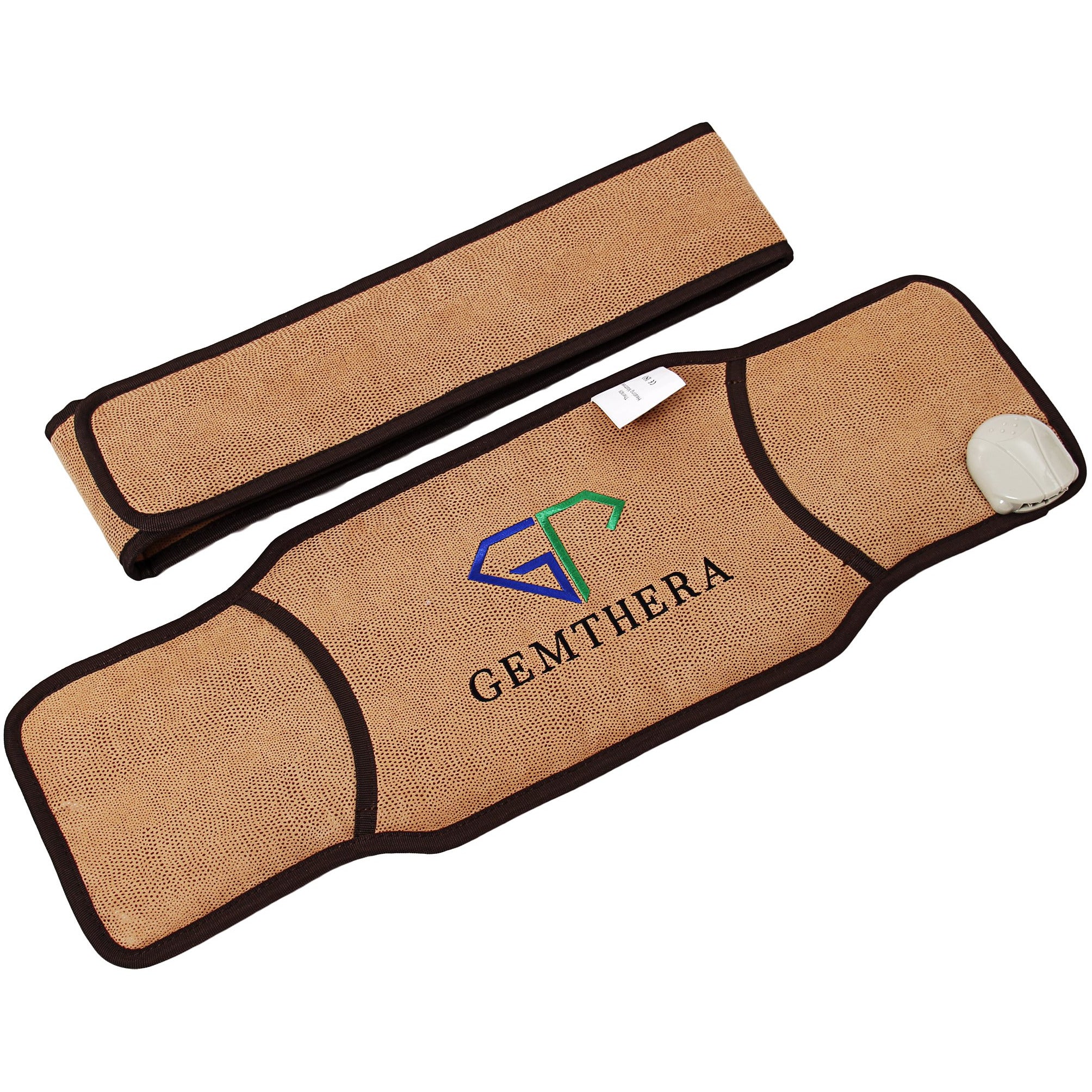 Amethyst PEMF Infrared Heating Belt displayed on a neutral background, showcasing its sleek design and adjustable features.