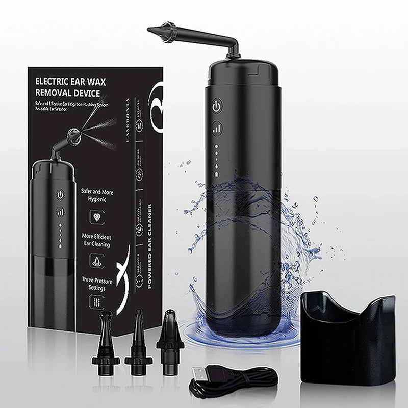 Automatic Earwax Remover for adults with multiple nozzles and accessories, designed for effective ear cleaning and health care.