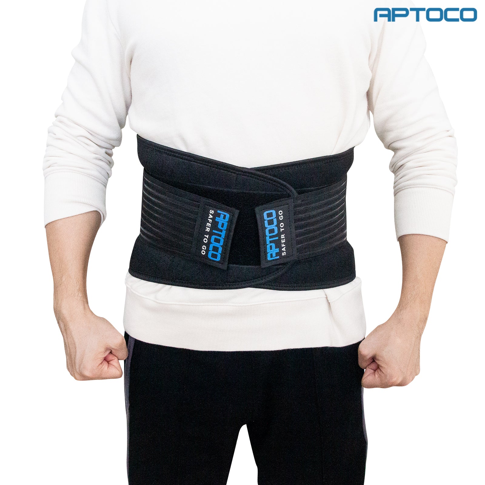 Back Brace Pain Relief Support Belt in black, designed for lumbar support and posture correction, featuring adjustable straps for a comfortable fit.