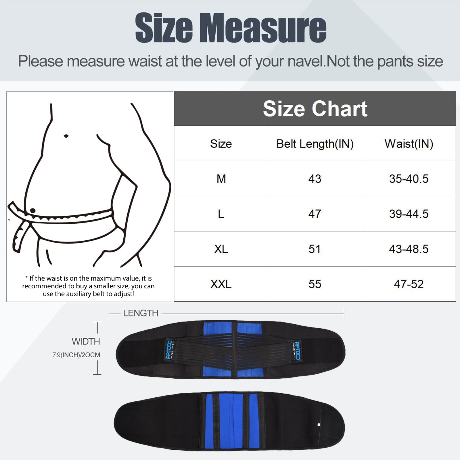 Back Brace Pain Relief Support Belt in black, designed for lumbar support and posture correction, featuring adjustable straps for a comfortable fit.