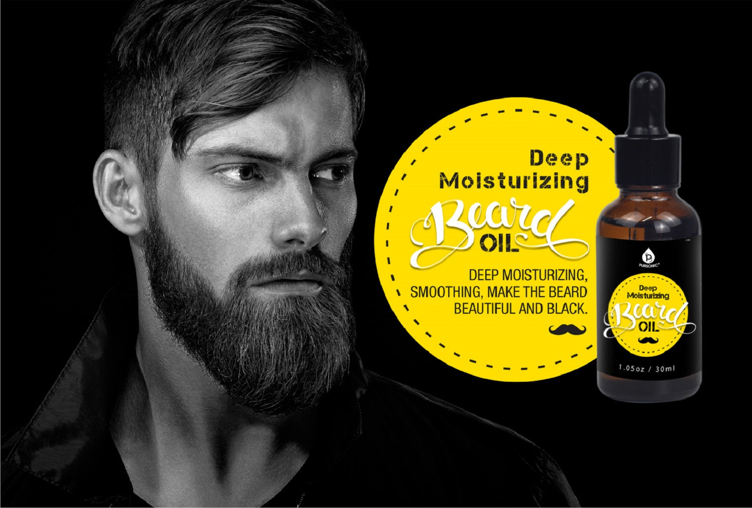 Beard Care Grooming Kit featuring a beard comb, oil, balm, and serum, all designed for optimal beard maintenance.