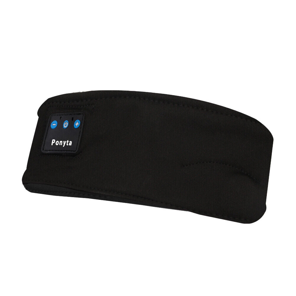 Bluetooth Sports Headband with adjustable earpieces, designed for comfort and high-quality sound, suitable for sleeping and sports activities.