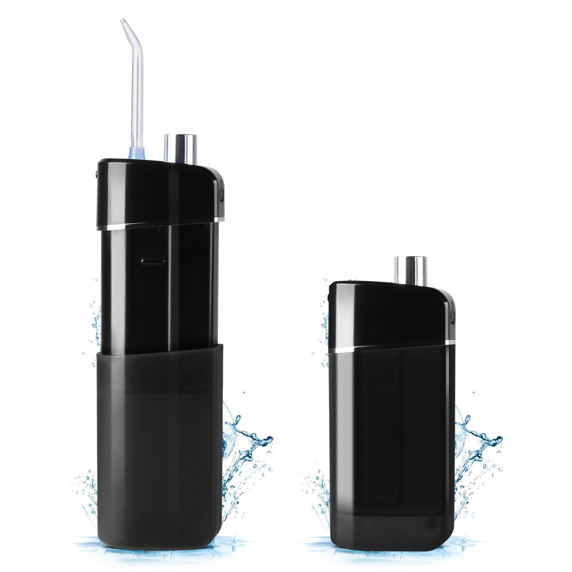 Cordless Water Flosser for Teeth with detachable water tank and interchangeable nozzles, designed for effective oral care.