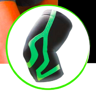 Elbow Brace with integrated power band taping, showcasing its ultrathin and breathable design, ideal for sports and daily use.