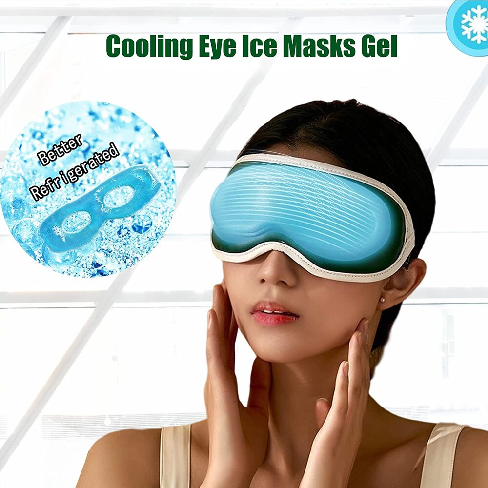 Electric Heated & Vibration Eye Massager Sleep Eye Mask in pink and green colors, designed for eye relaxation and comfort.