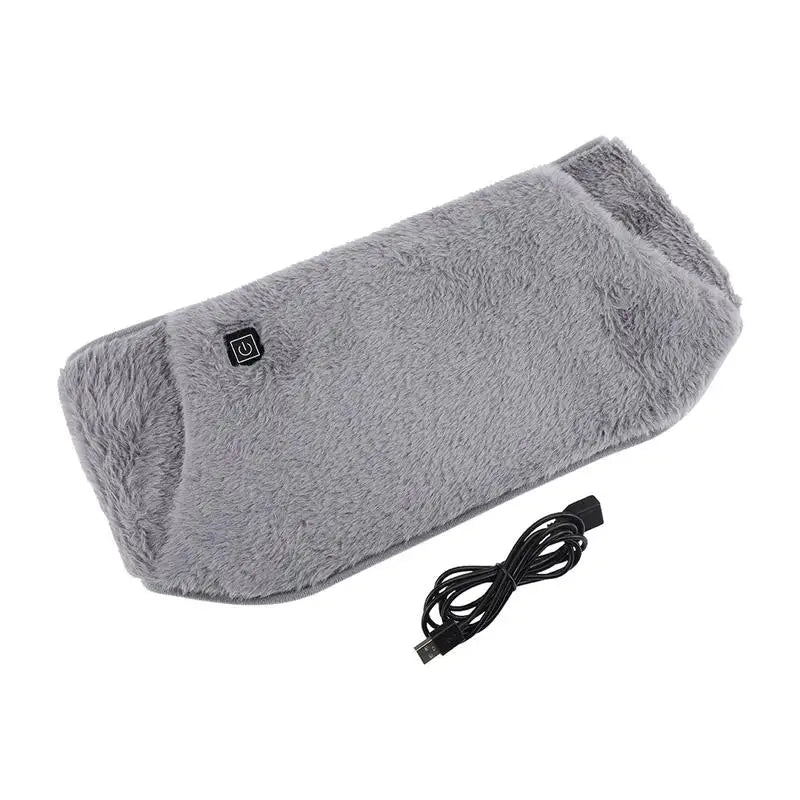 Electric Heating Pad designed for menstrual relief and physiotherapy, featuring a soft crystal velvet exterior and a convenient pocket for power banks.