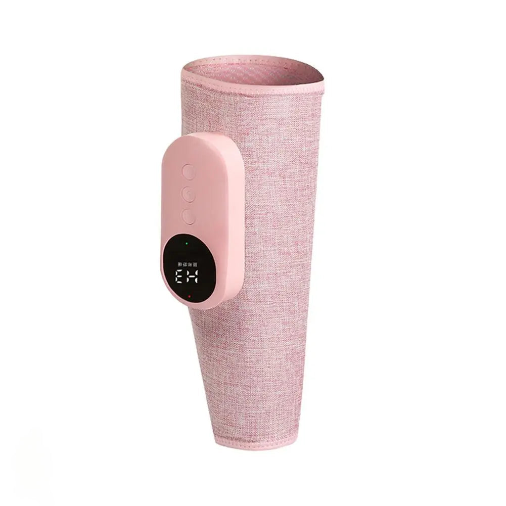 Electric Leg Massager with heat compression, designed for calf and muscle relief, featuring breathable mesh and anti-fouling linen.