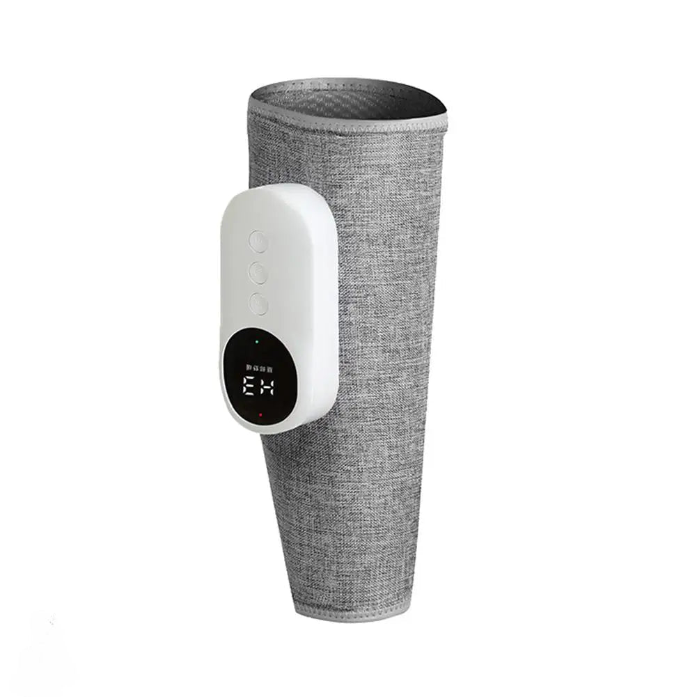 Electric Leg Massager with heat compression, designed for calf and muscle relief, featuring breathable mesh and anti-fouling linen.