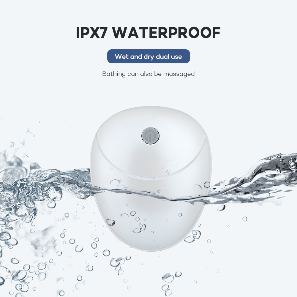 Electric Scalp Head Massager in white color, designed for relaxation and stress relief, featuring a soft 3D massage head.