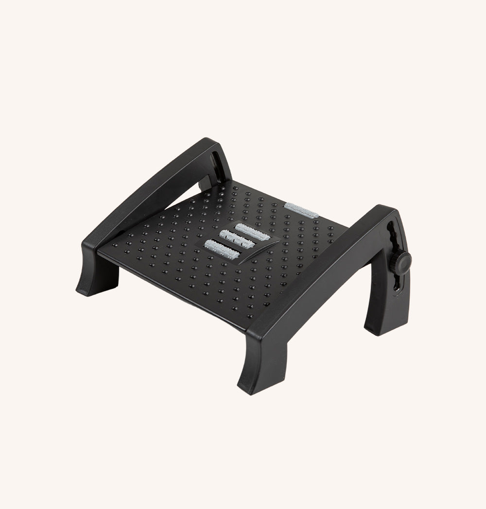 Ergonomic Footrest with adjustable height and flat texture for foot massage, designed for optimal comfort and posture support.