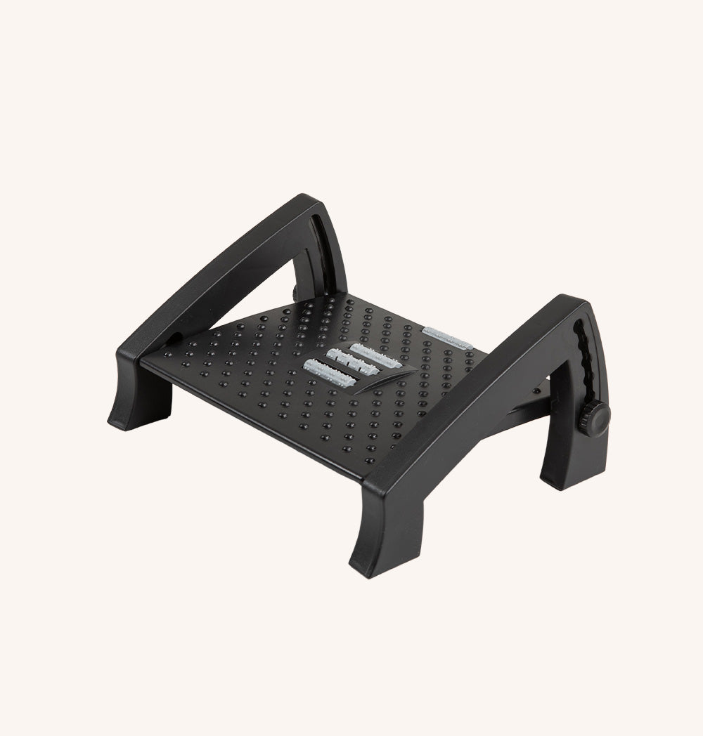 Ergonomic Footrest with adjustable height and flat texture for foot massage, designed for optimal comfort and posture support.
