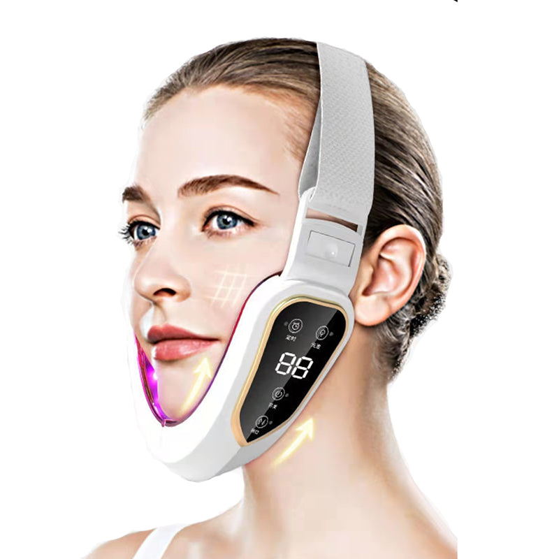 Facial Mask Small V Face Lifting Tightening device in Youthful White color, showcasing its sleek design and features.