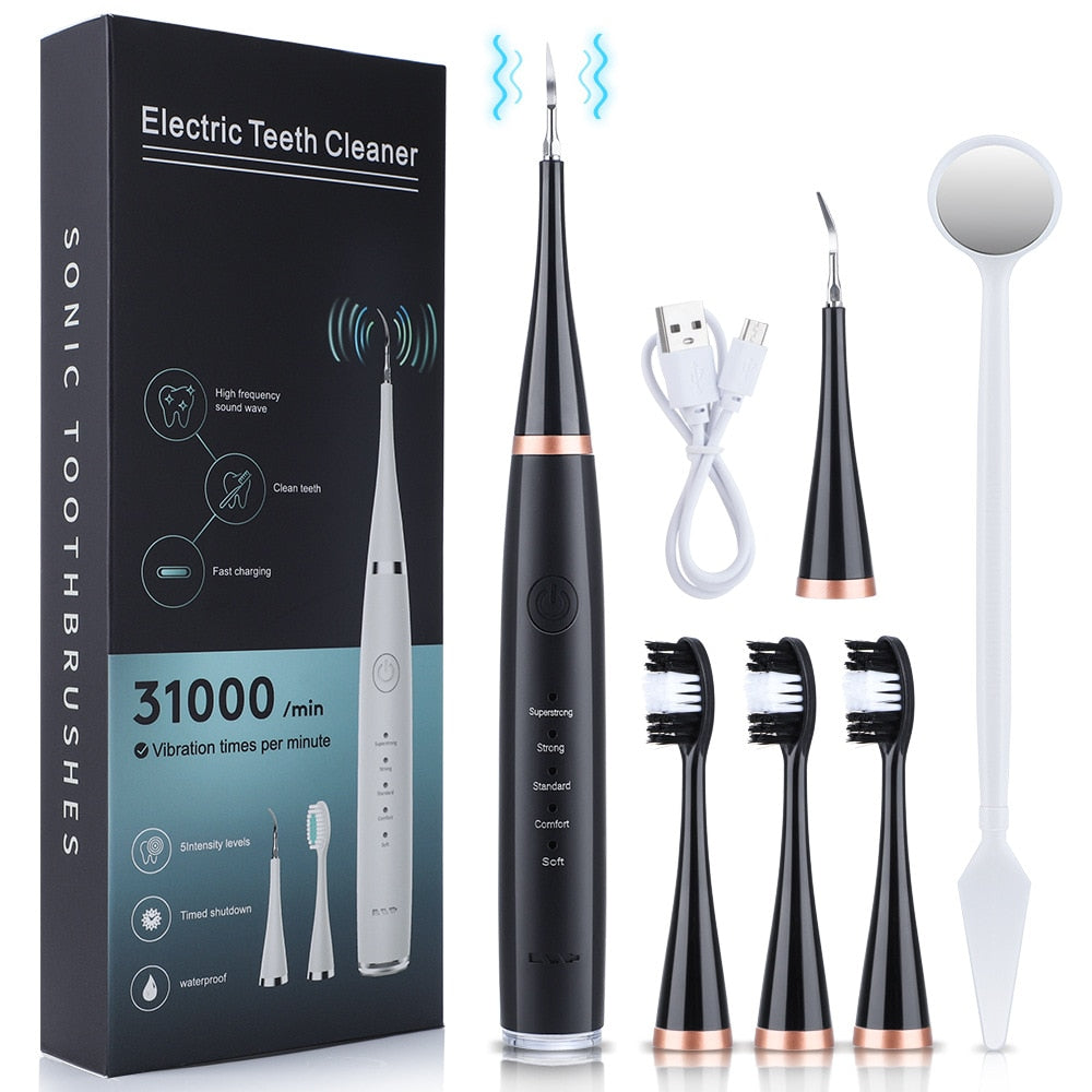 Fashion Electric Toothbrush with multiple modes and replaceable heads, showcasing its sleek design and advanced features.
