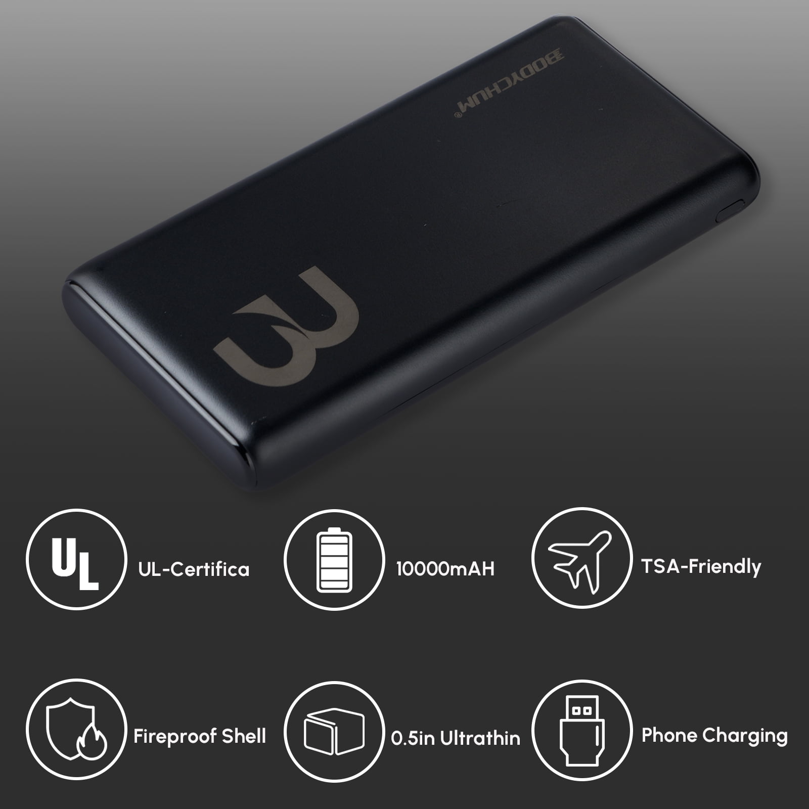 Heated jacket for men and women, featuring a sleek matte black design with adjustable waist belt and velveteen collar, showcasing its heating zones.