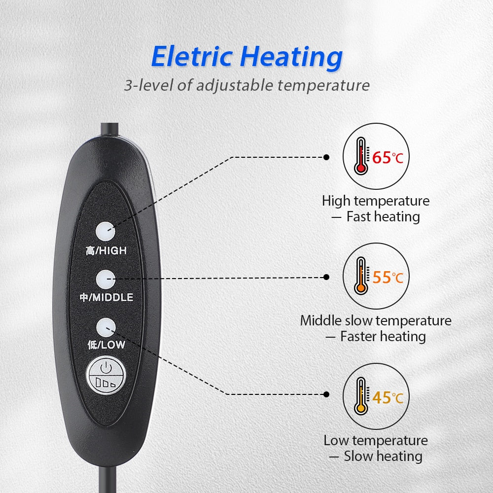 Heating Neck Care Pain Relief Posture Corrector Support with ergonomic design and built-in heating pads for neck pain relief.