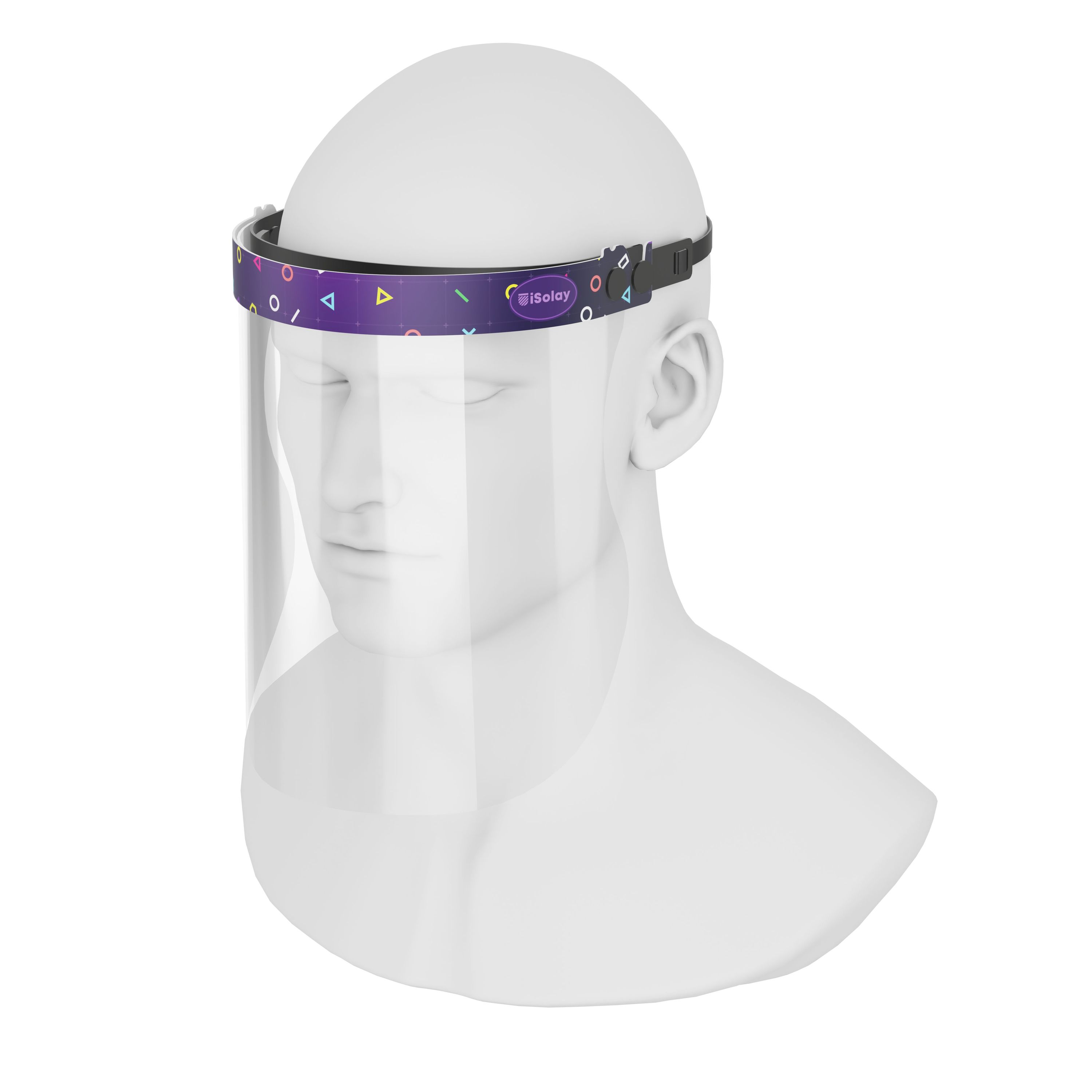 iSolay Face Shield Gamer featuring a stylish design, adjustable front cover, and comfortable foam padding, suitable for adults and kids.