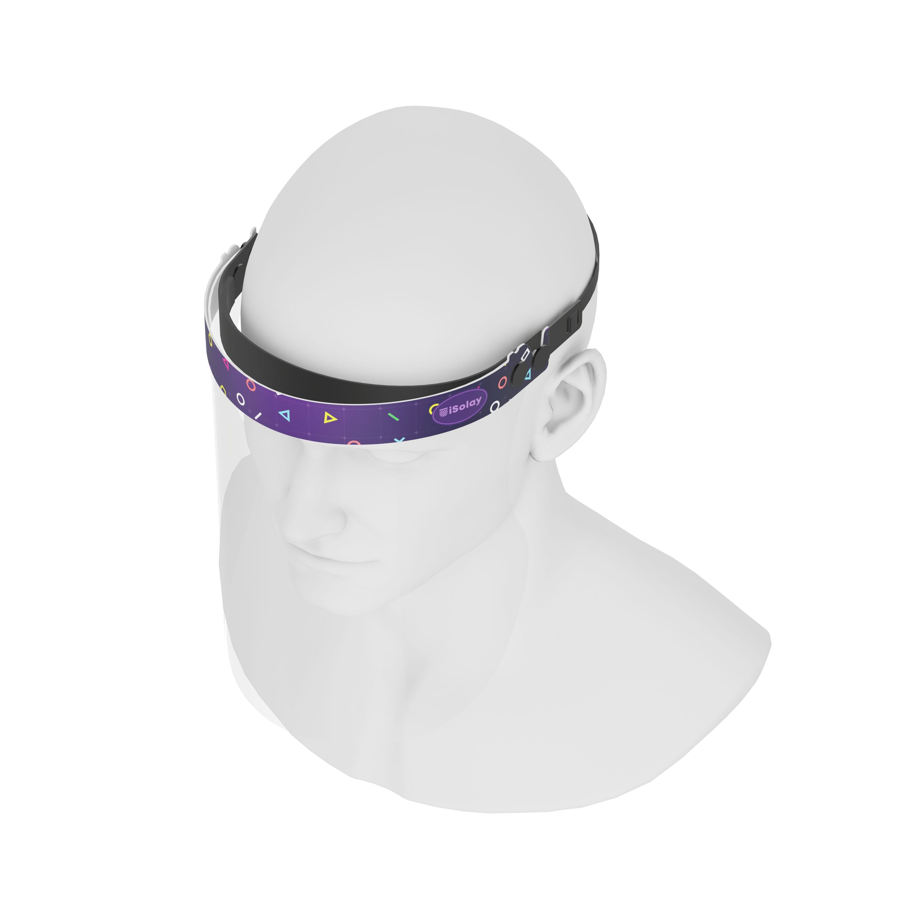 iSolay Face Shield Gamer featuring a stylish design, adjustable front cover, and comfortable foam padding, suitable for adults and kids.