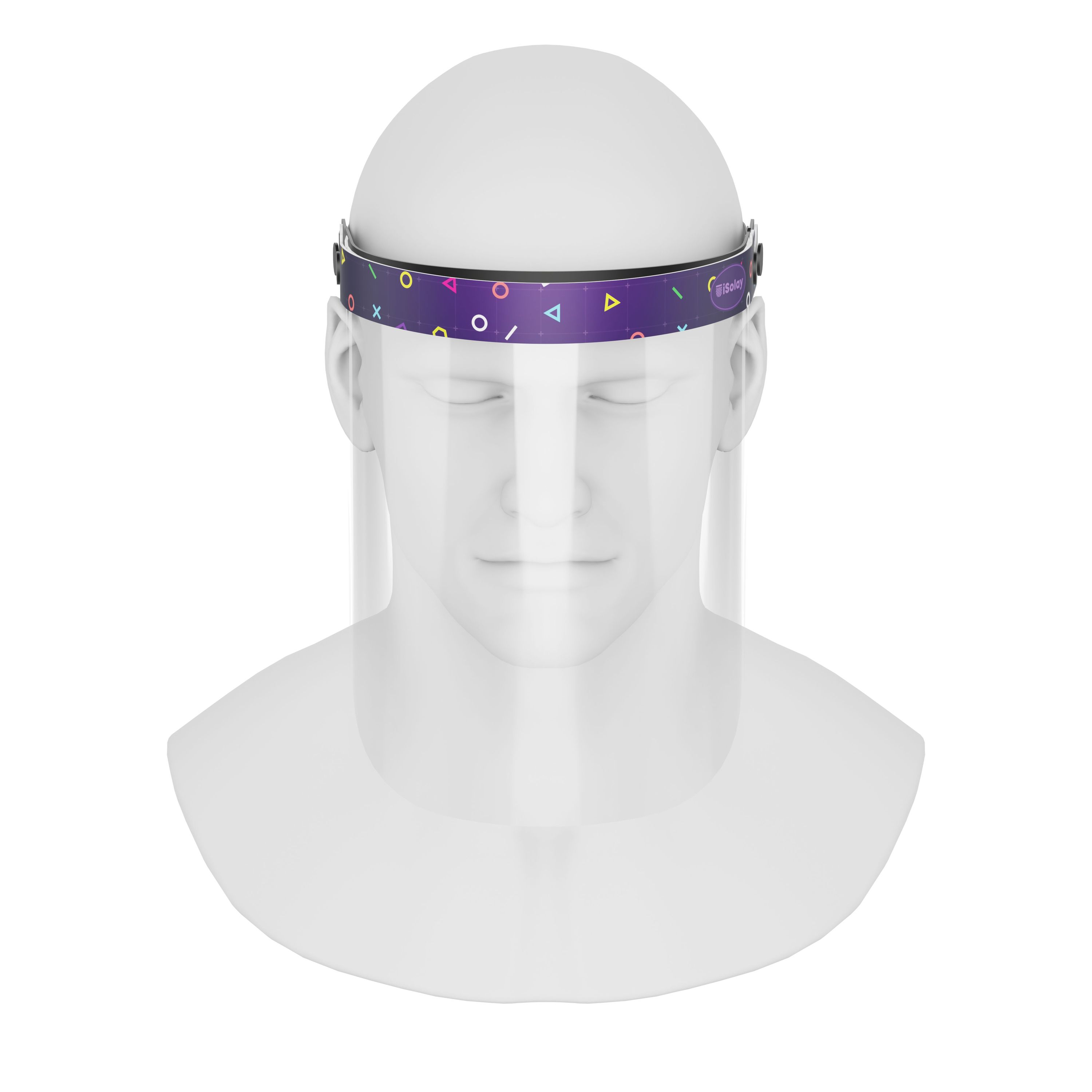 iSolay Face Shield Gamer featuring a stylish design, adjustable front cover, and comfortable foam padding, suitable for adults and kids.