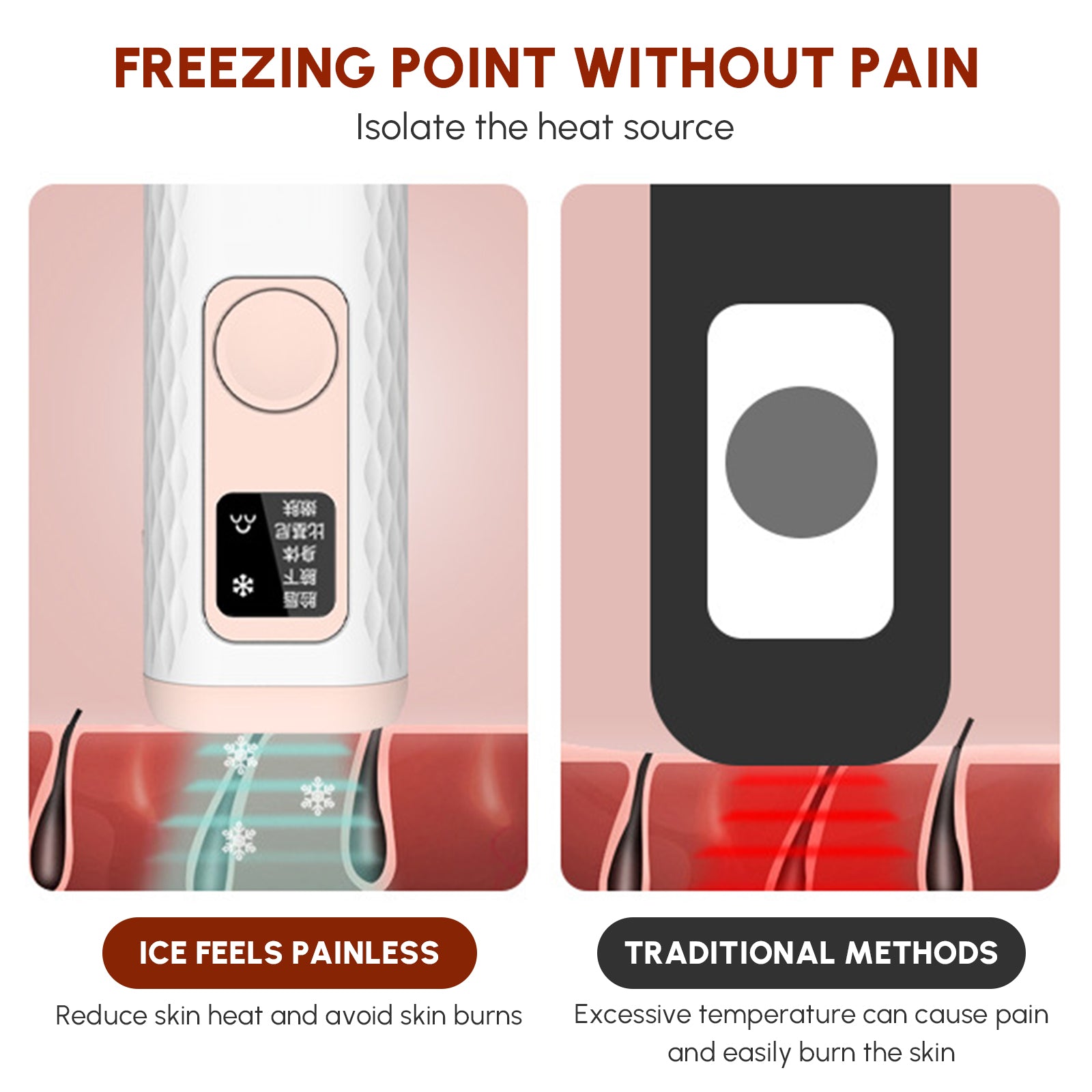 Laser IPL Hair Removal device in dark green color, showcasing its sleek design and adjustable settings for painless hair removal.