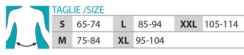 Lumbosacral support with cross band design, featuring eight stays for back stability, 27 cm high.