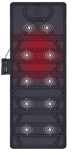Luxury Massage Mat featuring 10 powerful motors and soothing heat, designed for targeted muscle relief and relaxation.
