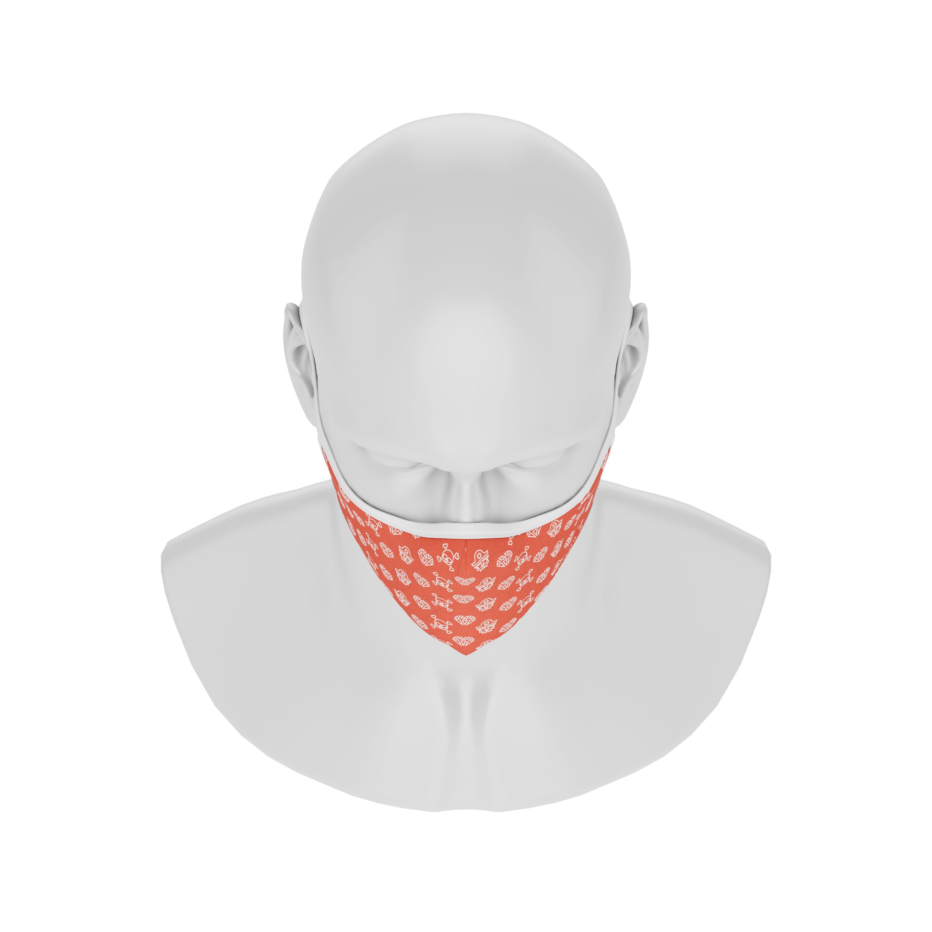 Maskery Premium Face Mask featuring a stylish Pirate Skulls design, made from high-quality neoprene fabric for comfort and protection.