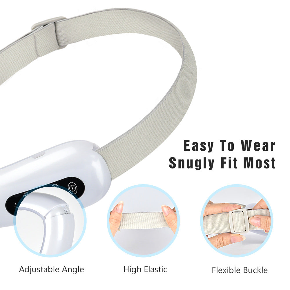 Micro-current IPL Facial Lifting Massager in white with adjustable angle and control buttons, designed for skin rejuvenation and lifting.