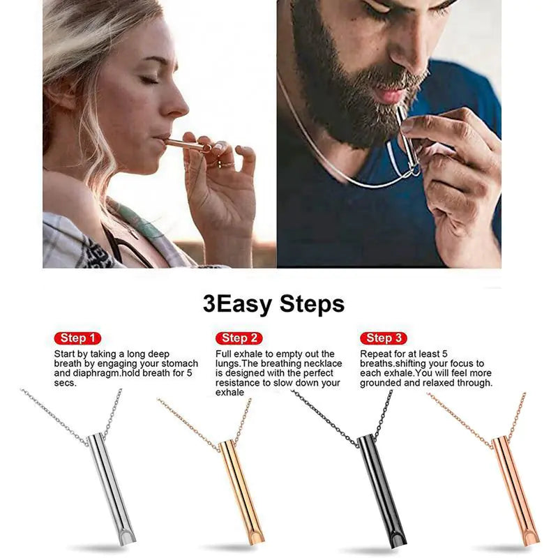 Spocket Dropship Mindfulness Deep Breath Relaxation Necklace