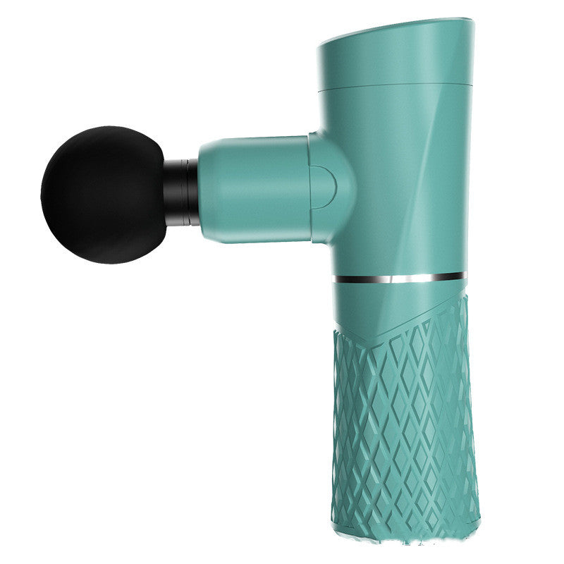 Mini 32 Gears Electric LCD Massage Gun with four interchangeable heads for targeted muscle relief.