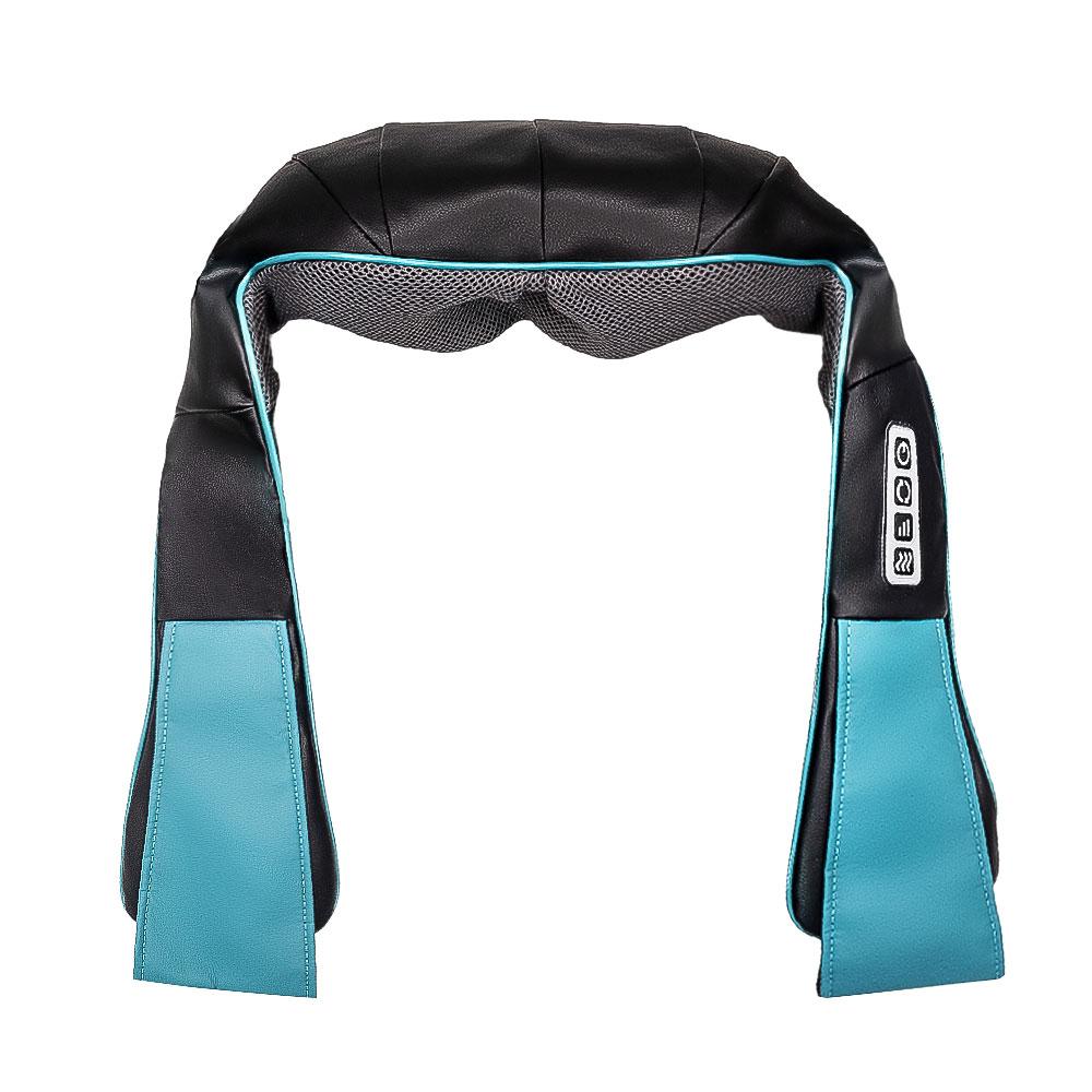 Multifunctional Electric Shiatsu Neck Back Massager with soothing heat, featuring 8 massage rollers and adjustable intensity settings.