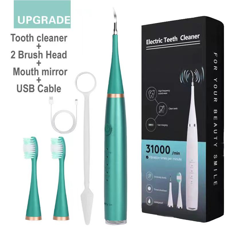 Newest electric toothbrush with dental scaler, USB rechargeable, featuring multiple cleaning modes and waterproof design.