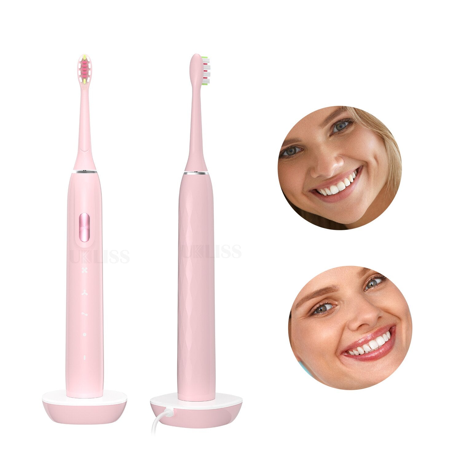 Newest Sonic Electric Toothbrush with U-shaped brush head, charger, and accessories, designed for smart whitening and effective cleaning.