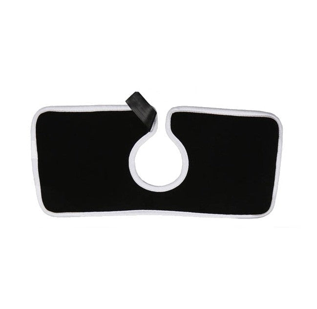 Optional Panel Height 27 cm in black, designed for stoma support with adjustable holes.