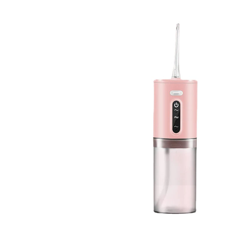 Portable oral irrigator with IPX7 waterproof design and three cleaning modes for effective teeth cleaning.